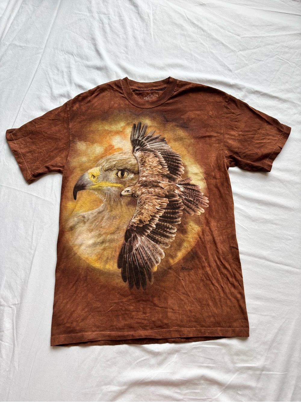 The Mountain Brown Graphic Tee with Embossed Label